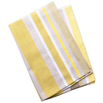 basic yellow textured stripe dishtowel
