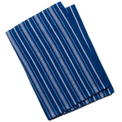 basic blue dobby stripe dishtowel