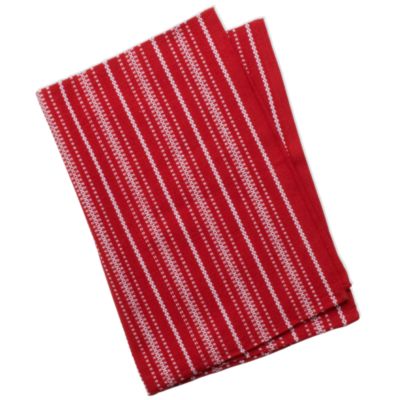 basic red dobby stripe dishtowel