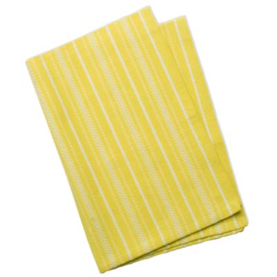 basic yellow dobby stripe dishtowel