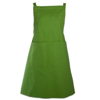 basic green solid apron