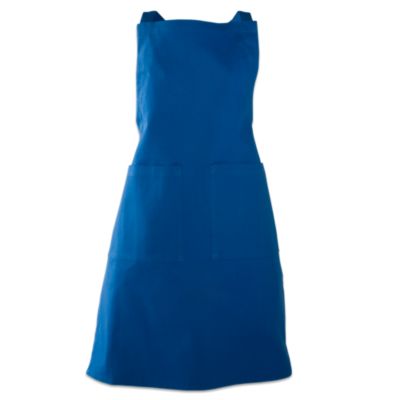 basic blue solid apron
