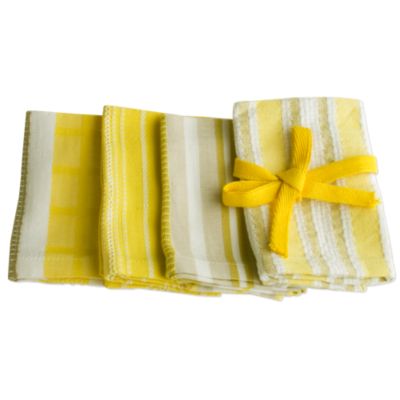 basic yellow dishcloth set of 4
