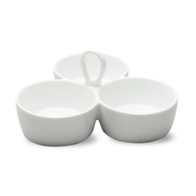 Whiteware Round Divided Dish