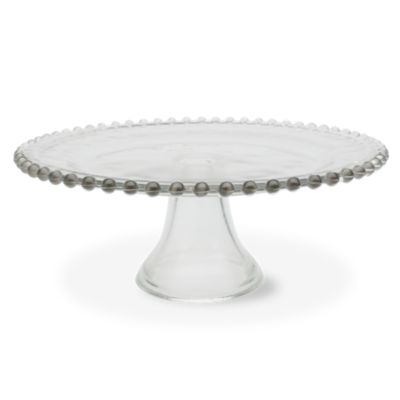 Hobnail Rim Large Pedestal Cake Plate