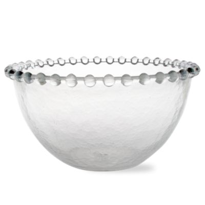 Hobnail Rim Glass Bowl