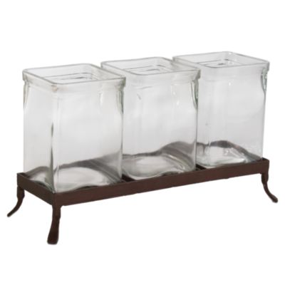 Norridge Triple Square Glass Hurricane