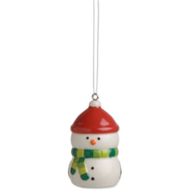 Christmas Snowman Ceramic Ornament