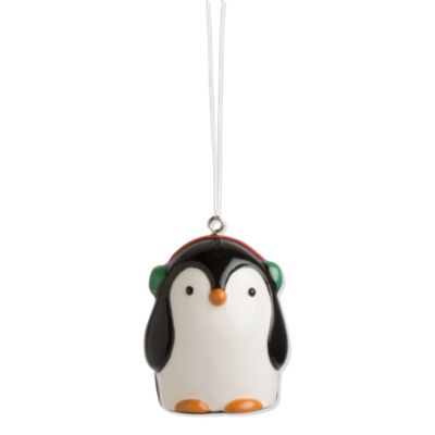 Christmas Penguin Ceramic Ornament