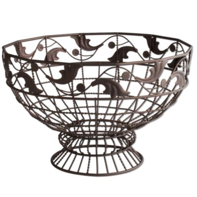Harvest Jacquard Footed Centerpiece Basket