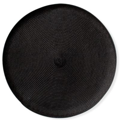Round Woven Black Placemat