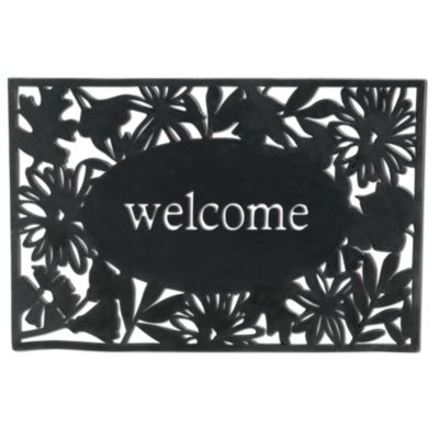 welcome rubber door mat