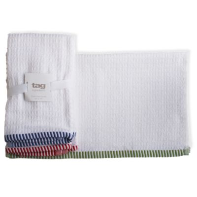Popcorn Weave Bar Mop Dishtowel Set Of 3