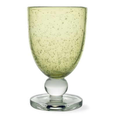 Bubble Glass Olive Goblet