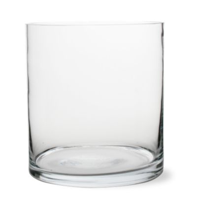 Short Glass Cylinder Hurricane Vase