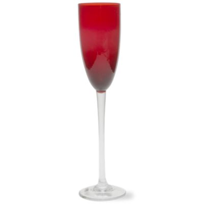 Ruby Red Champagne Glass