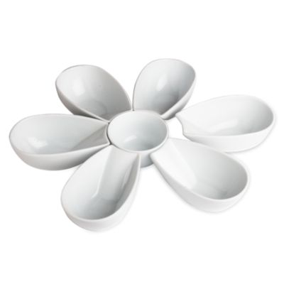 Whiteware Petal Serveware Set