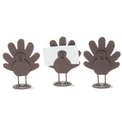 Thanksgiving Turkey Placecard Holder Set of 4