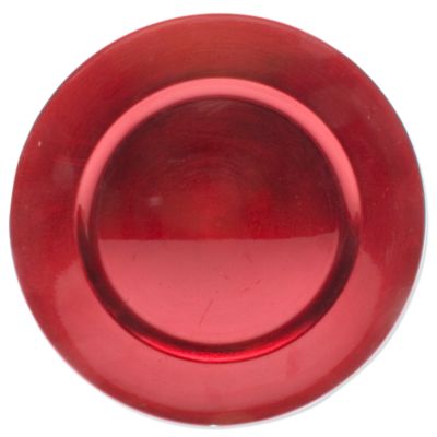Holiday Sparkle Red Metallic Charger