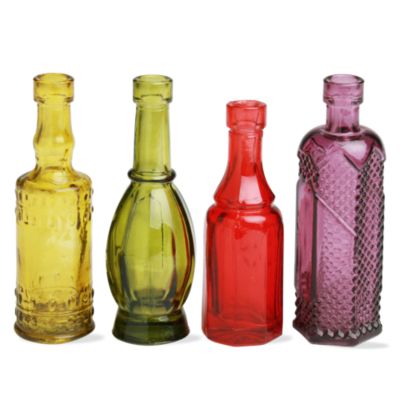 Harvest Glass Bud Vase Set of 4