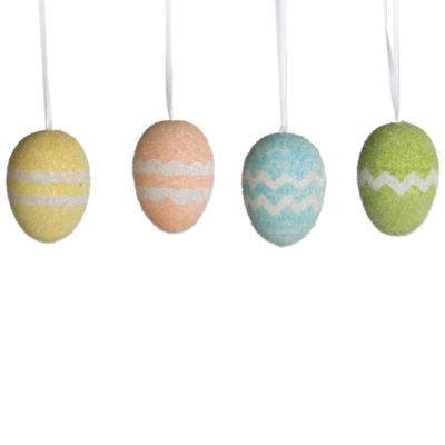 Easter Egg Sugared Ornament Set of 4
