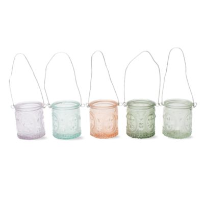 Fleur De Lis Pastel Tealight Holder Set of 5