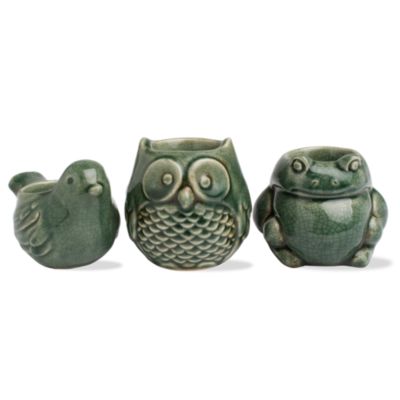 Green Garden Terracotta Tealight Set of 3