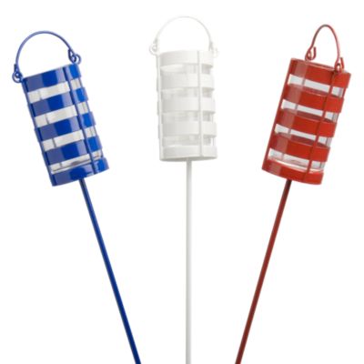 summer celebration metal votive stake set of 3