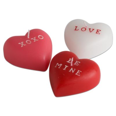 Valentine Heart Candle Set of 3