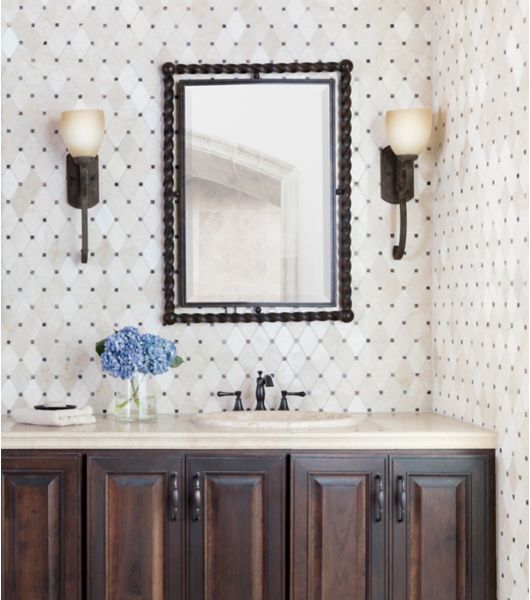 Bathroom Vanity With Mosaic Tile Backsplash Artcomcrea