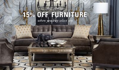 Chic Combos: 15% off furniture when you buy select sets - get the look