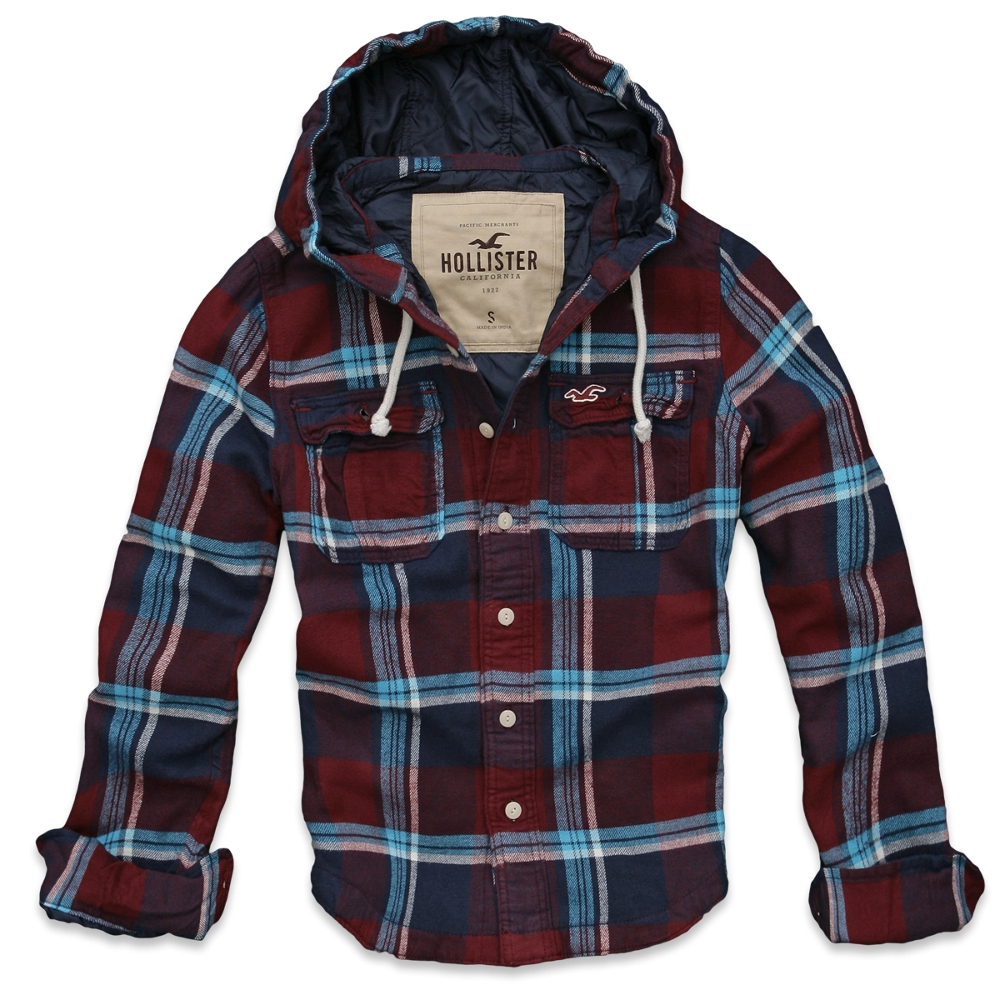 hollister mens flannel jacket