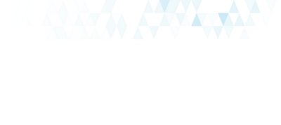 Light blue and white geometric triangle pattern on a white background.