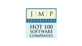 "JMP Securities Hot 100 Software Companies logo."