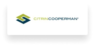 Citrin Cooperman logo featuring a green and navy geometric design.