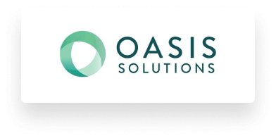 Oasis Solutions logo with a green circular design.