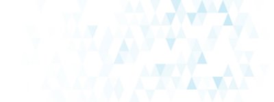 Light blue and white geometric triangle pattern on a white background.