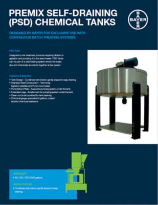 Premix self draining chemical tank