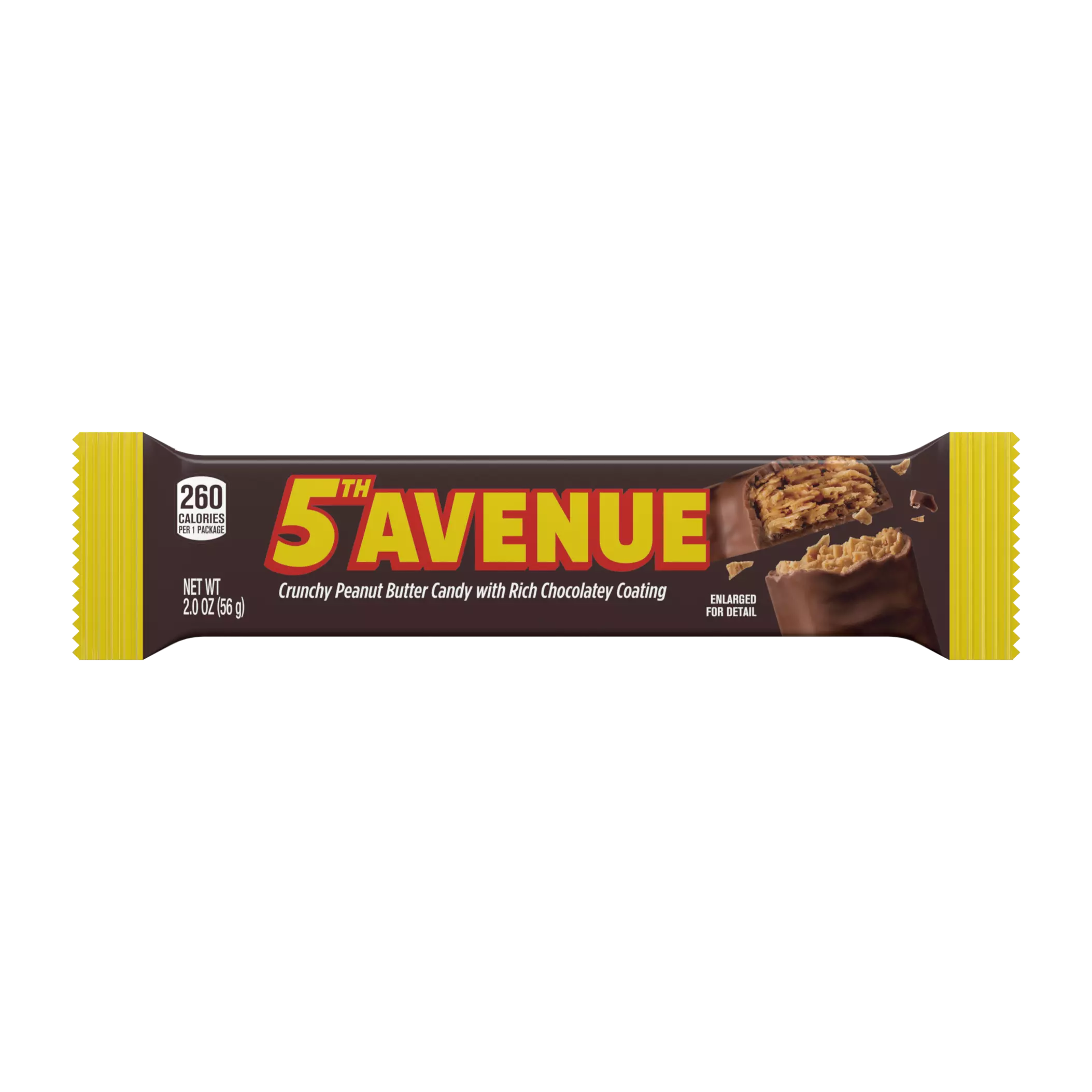5TH AVENUE Crunchy Peanut Butter in Chocolate Candy Bar, 2 oz - Front of Package