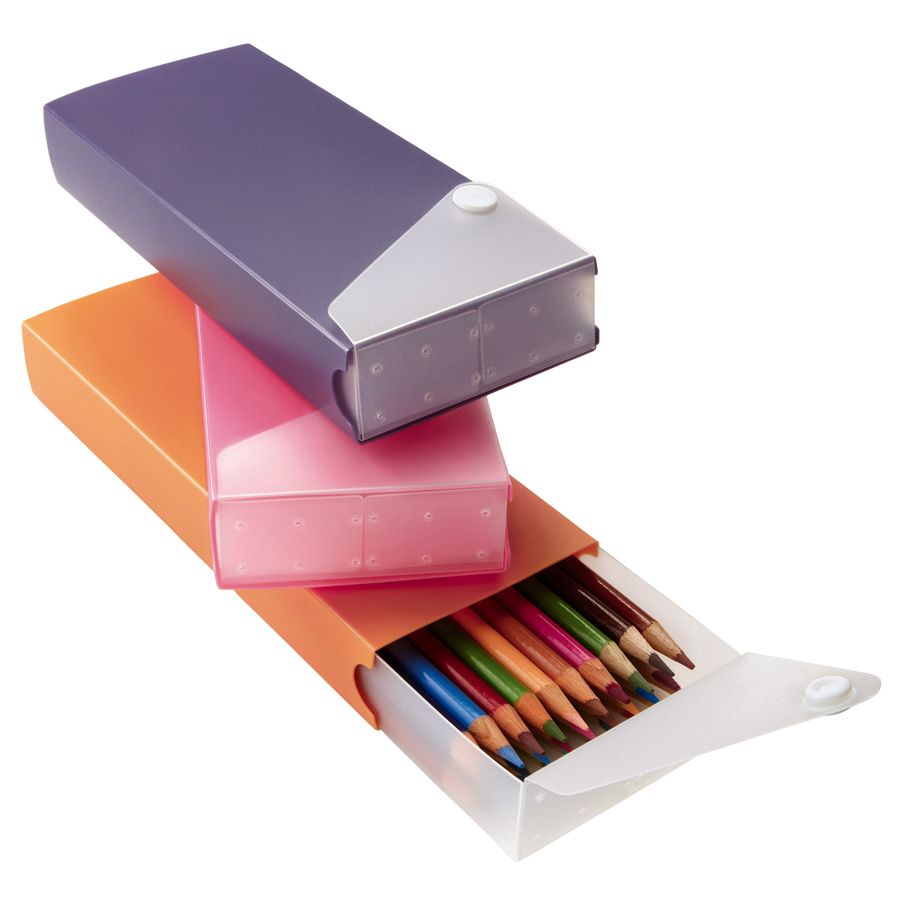 Office Depot Brand Slider Pencil Box Assorted Colors No Color Choice By ...