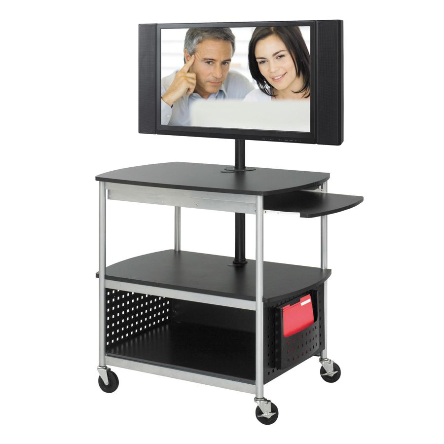 Safco Scoot Mobile AudioVisual Cart Black