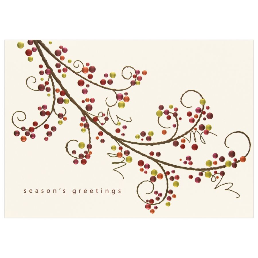 Personalized Holiday Cards, Cheery Tree, 7 7/8" x 5 5/8", Box Of 25