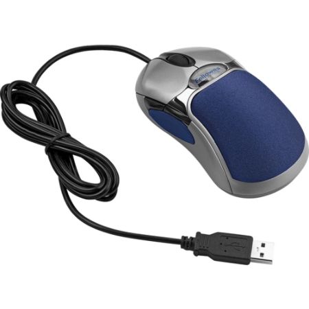 Fellowes&reg; HD Precision Wireless 5-Button Optical Gel Mouse, Silver/Blue