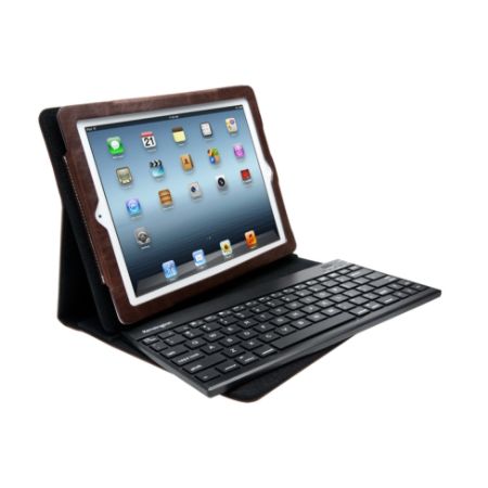 Kensington&reg; K39639US Keyfolio&trade; Pro 2 Removable Bluetooth Keyboard For New iPad and iPad 2, Brown