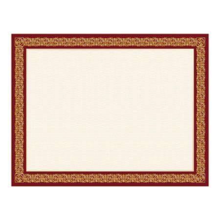 Geographics Certificates 8 12 x 11 Burgundy Frame Gold Foil Pack Of 15