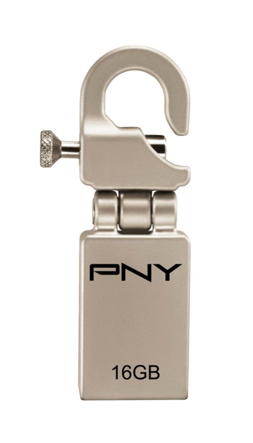 PNY Half-Hinged Hook USB 2.0 Drive, 16GB