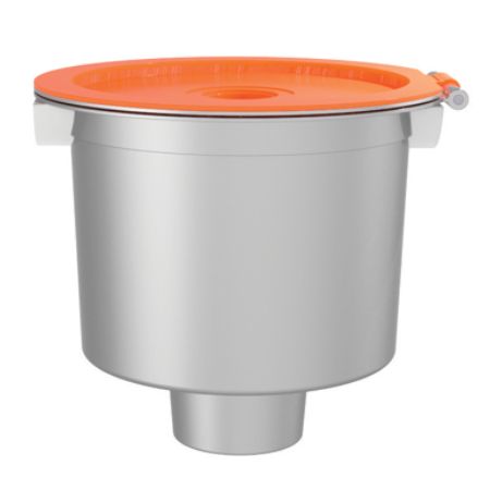 Mind Reader "Keen" Metal Reusable K-Cup&reg; Coffee Pod, 2" x 2 3/16" x 1 7/8", Silver