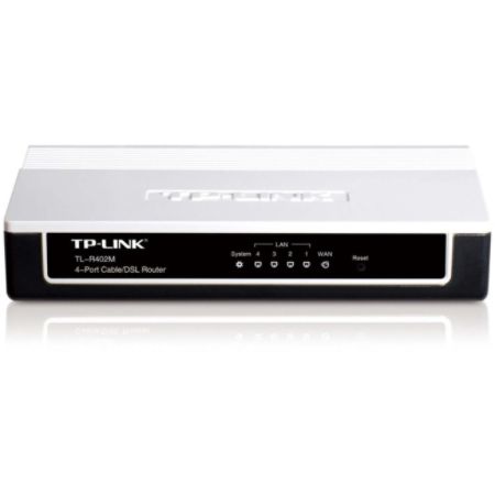 TP-LINK TL-R402M 4-Port Cable/DSL home Router, 1 WAN port, 4 LAN ports