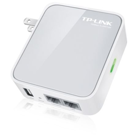 TP-LINK TL-WR710N 150Mbps Wireless N Mini Pocket Portable Router, Repeater, Client, 2 LAN Ports, USB Port for Charging and Storage