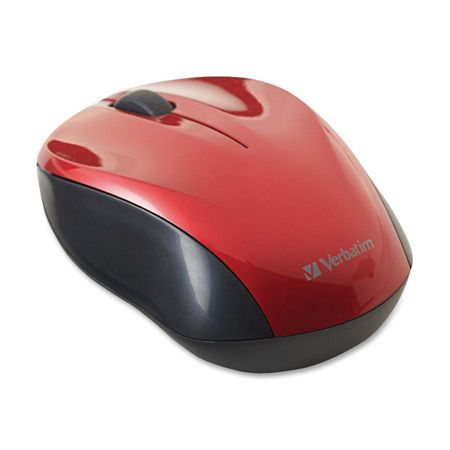 Verbatim 97669 Wireless Optical Notebook Mouse with Nano Receiver Red